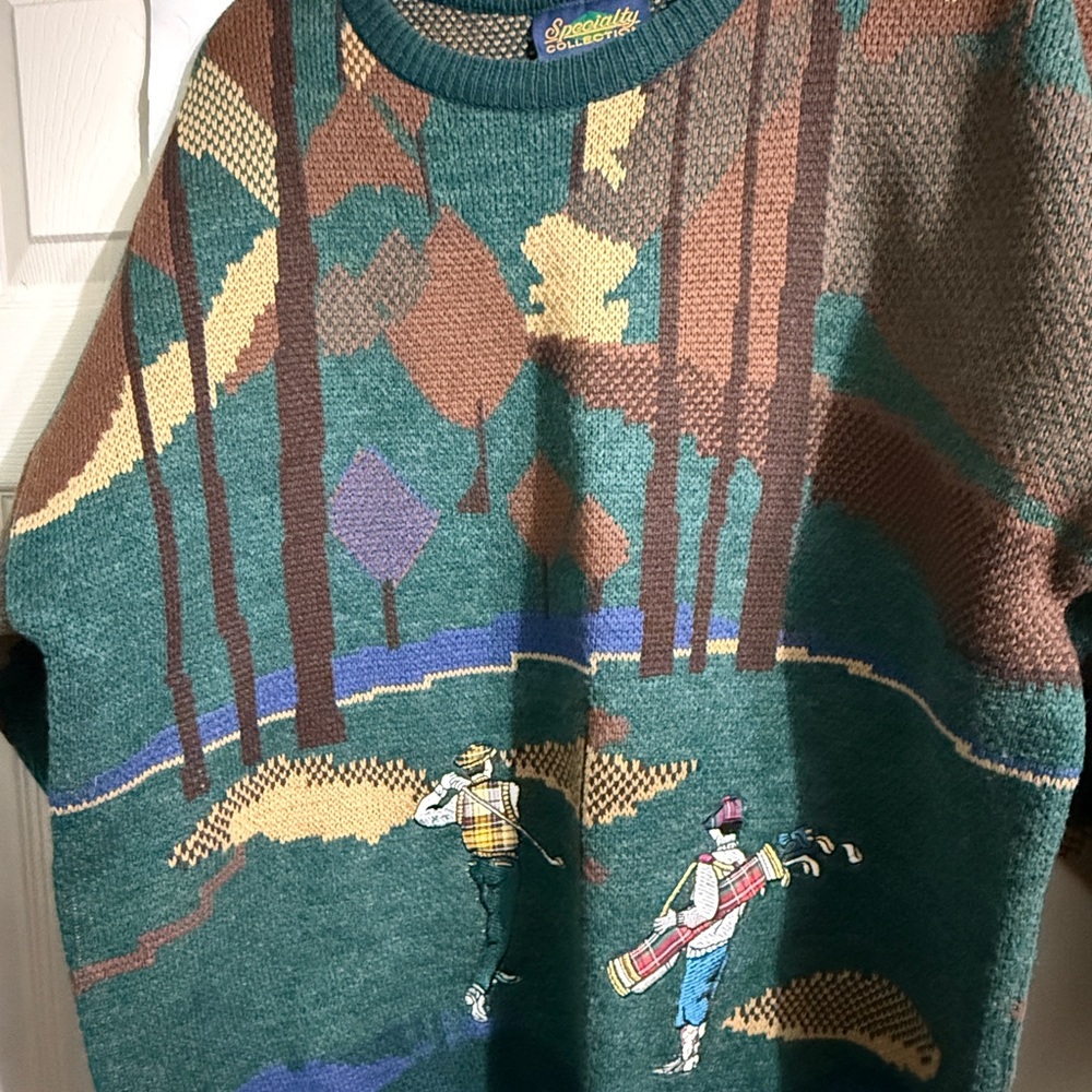 Vintage Specialty Collection Golf Country Club Acrylic / Wool Sweater XL